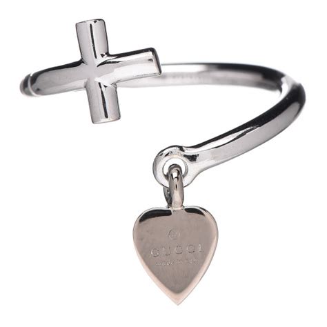 gucci cross heart ring|heart Gucci ring Gucci store.